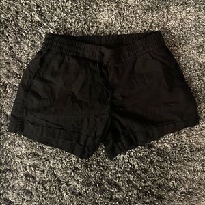 Womens Old Navy Black Linen Shorts Size M